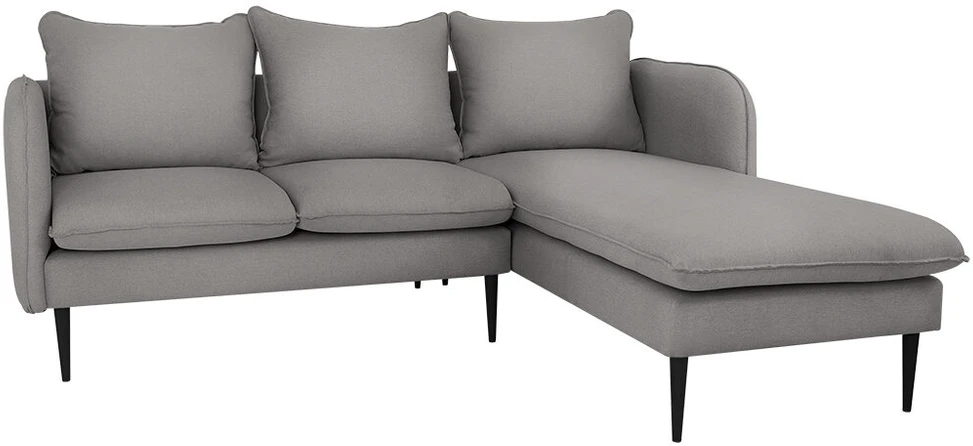 Customform Kampinė sofa, POSH P Juodas, 89x210x90 cm, Pilka