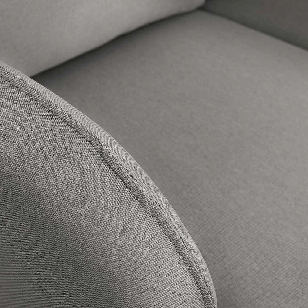 Customform Kampinė sofa, POSH P Juodas, 89x210x90 cm, Pilka