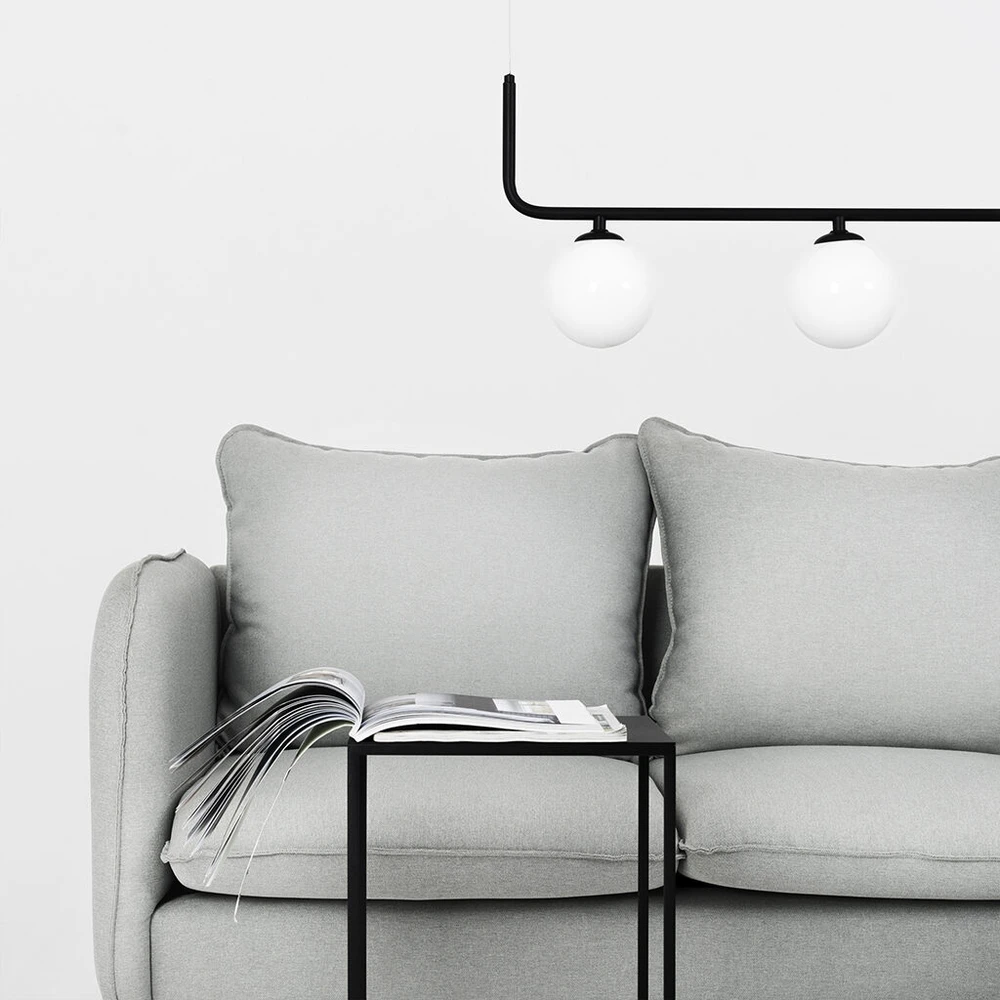 Customform Kampinė sofa, POSH P WOOD, 0.89x2.1x0.9 m, Platininė pilka