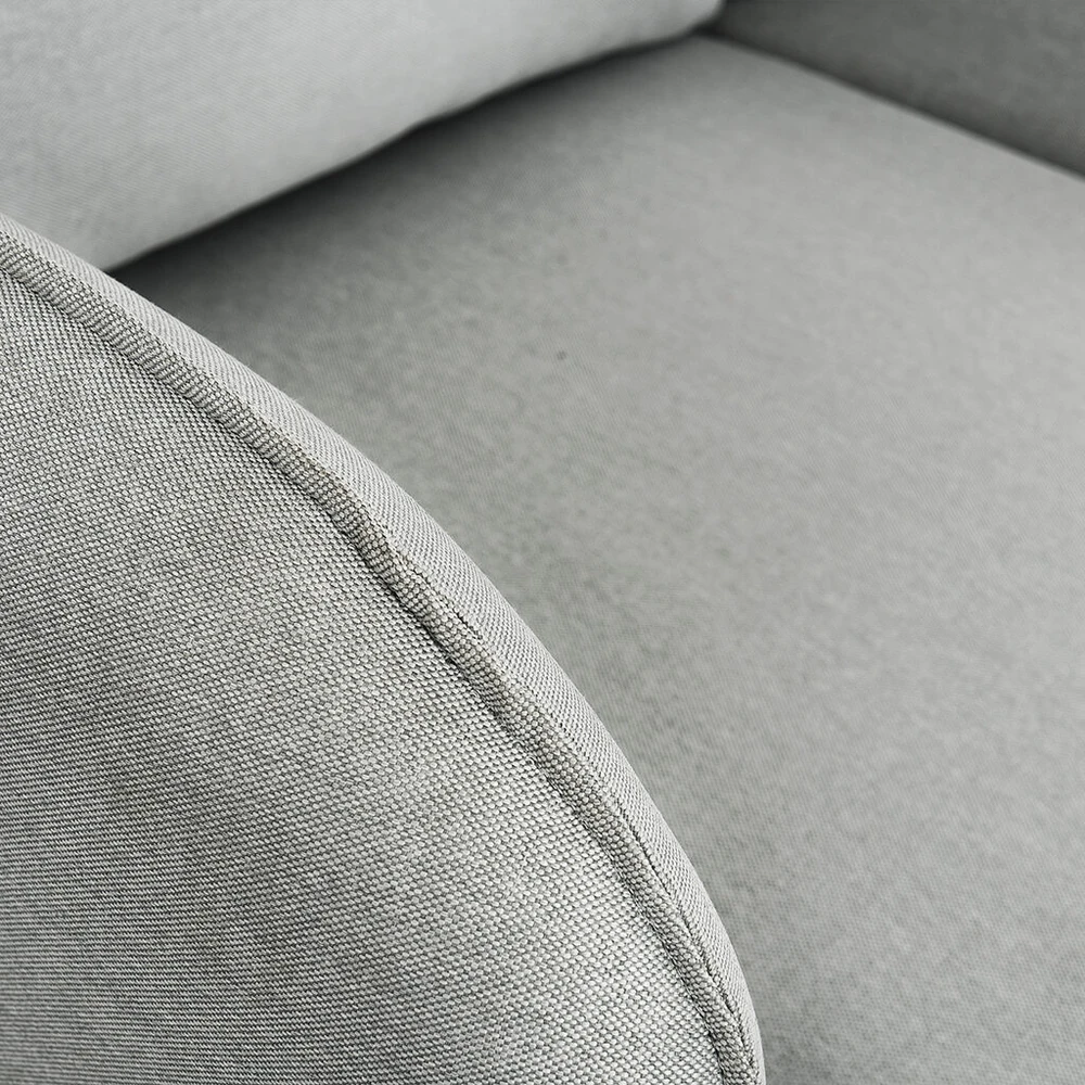 Customform Kampinė sofa, POSH P WOOD, 0.89x2.1x0.9 m, Platininė pilka