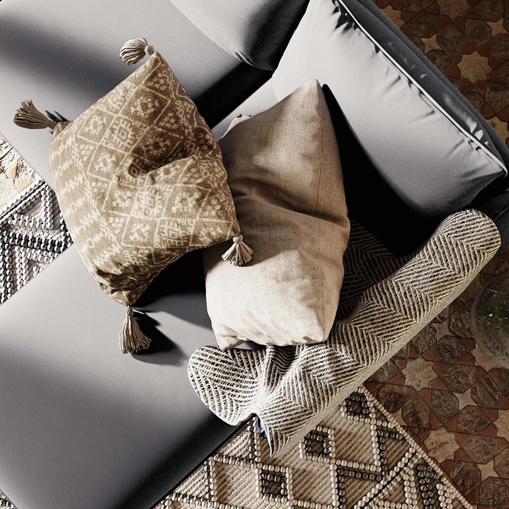 Customform Kampinė sofa, POSH P WOOD, 0.89x2.1x0.9 m, Platininė pilka