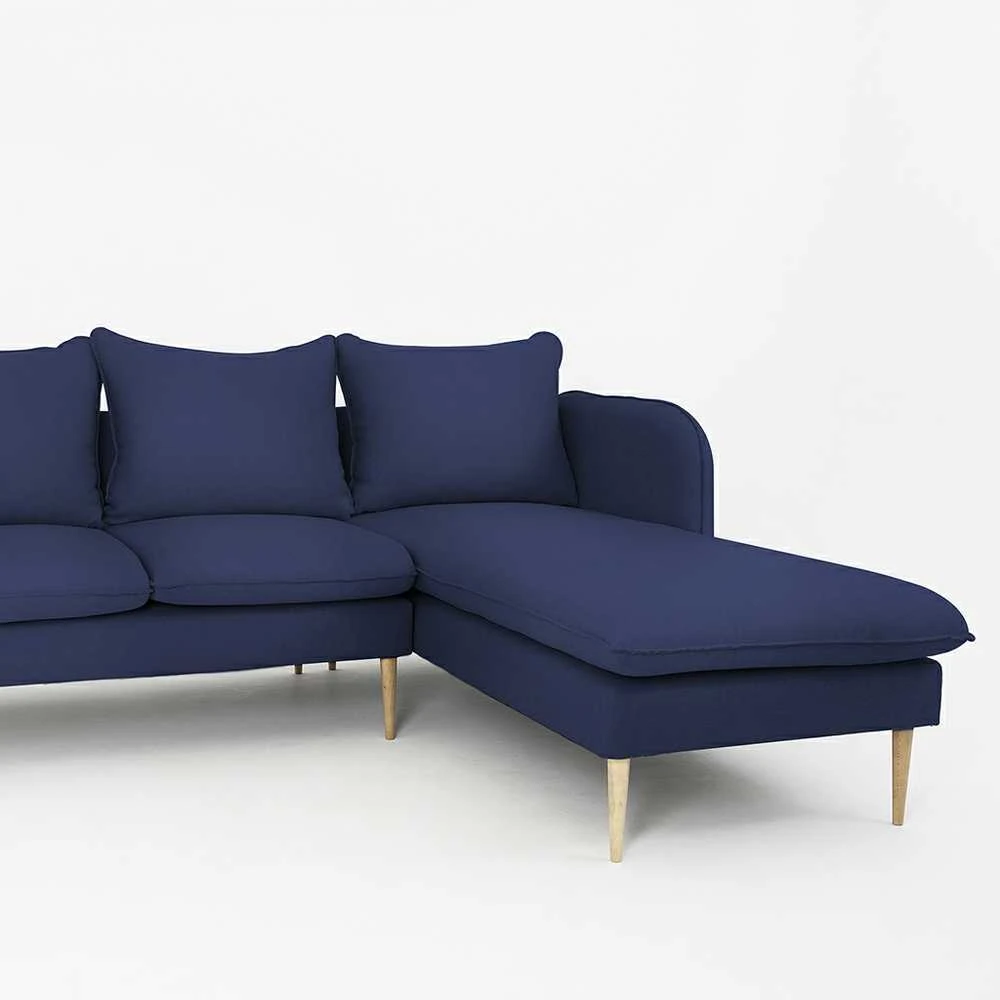 Customform Kampinė sofa, POSH P WOOD, 89x210 cm, Rašalinis