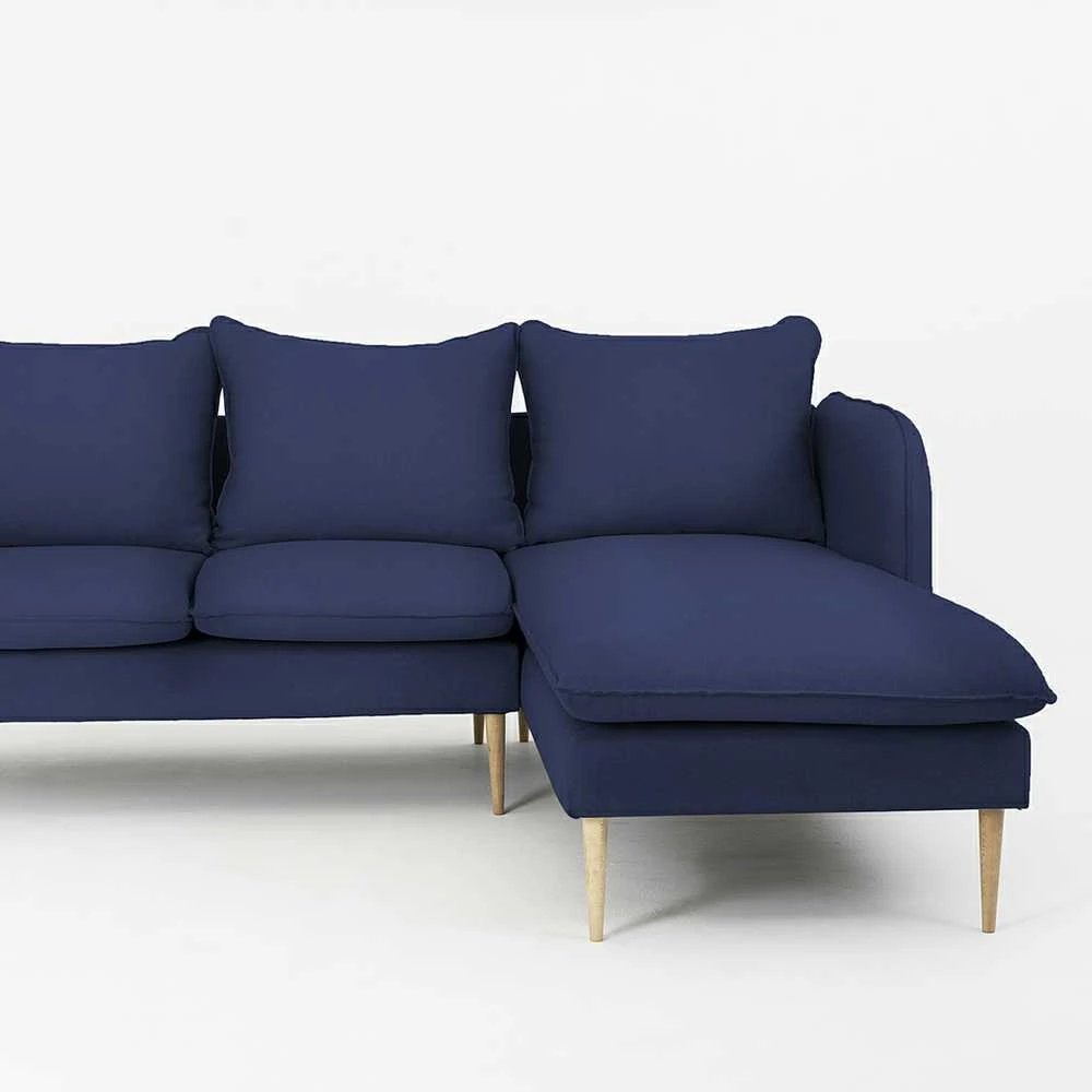 Customform Kampinė sofa, POSH P WOOD, 89x210 cm, Rašalinis