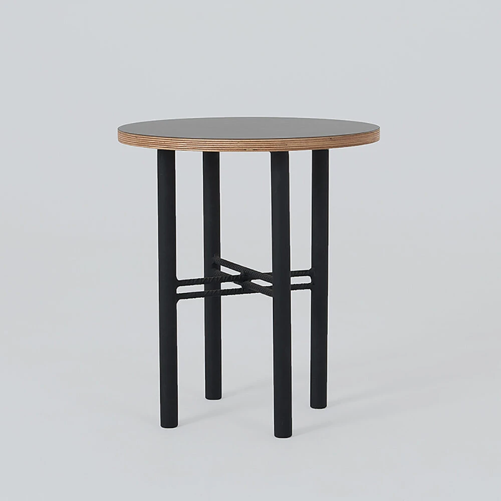 Customform Kavos stalas, WALT WOOD 80, 80x80x45 cm, Juoda