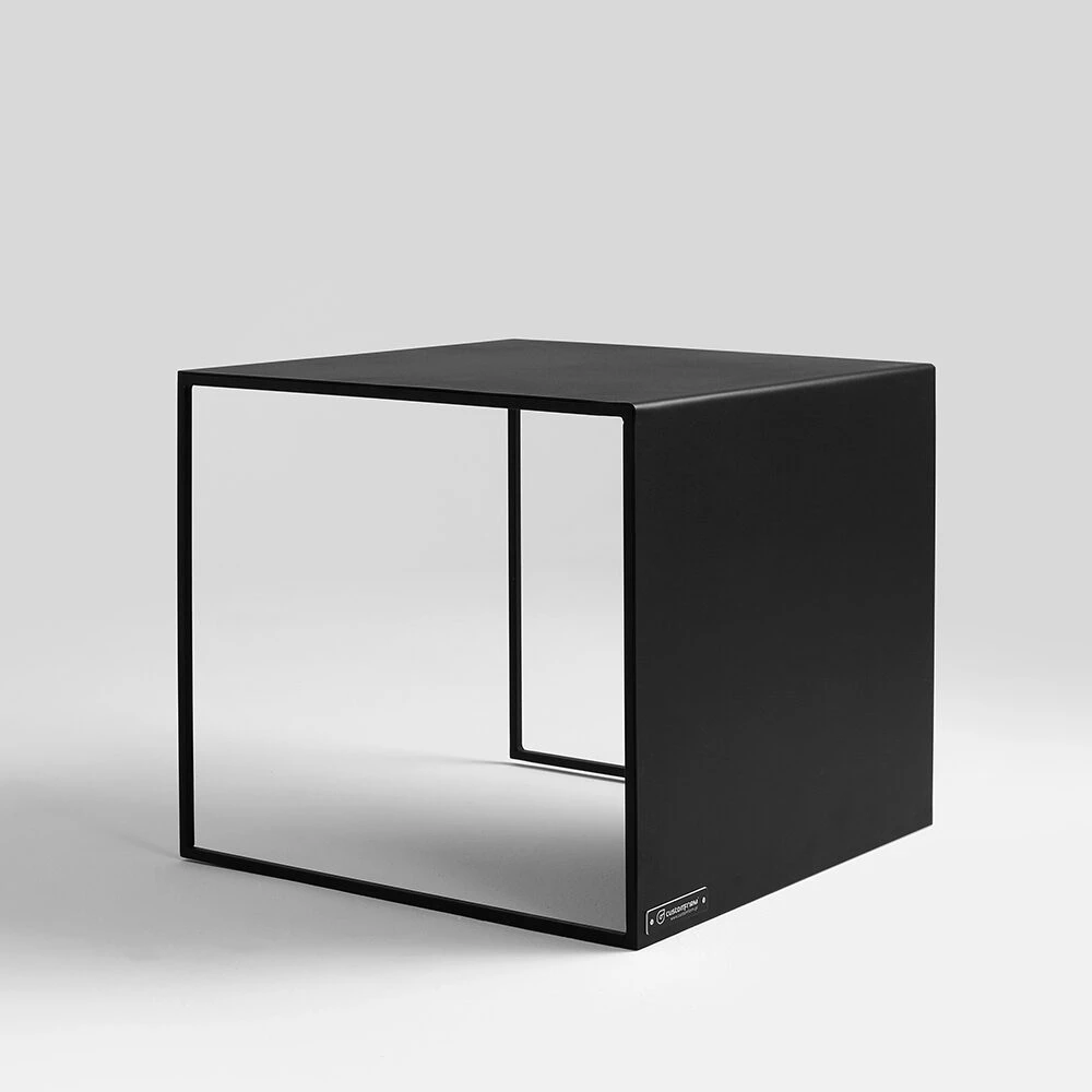 Customform Kavos staliukas, 2WALL METAL 50, 50x50x45 cm, Juodas