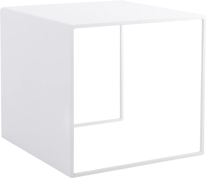 Customform Kavos staliukas, 2WALL METAL 50, 50x50x45 cm, Baltas