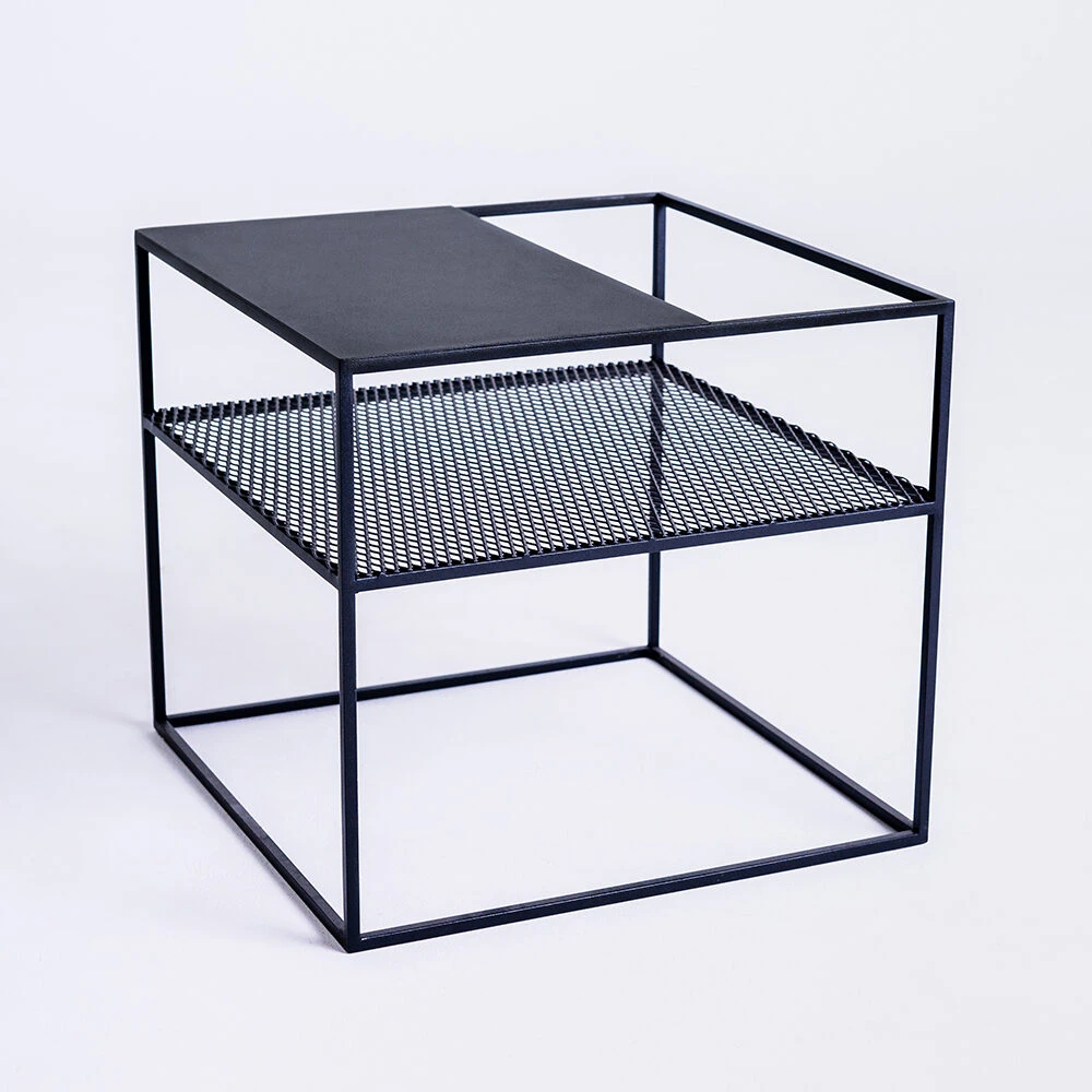 Customform Kavos Staliukas, DARYL METAL 80, 0.8x0.8x0.45 m, Juodas