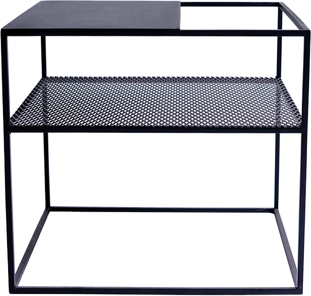 Customform Kavos Staliukas, DARYL METAL 80, 0.8x0.8x0.45 m, Juodas