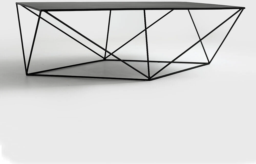 Customform Kavos staliukas, MEMO SOLID WOOD, 100x60 cm, Juoda