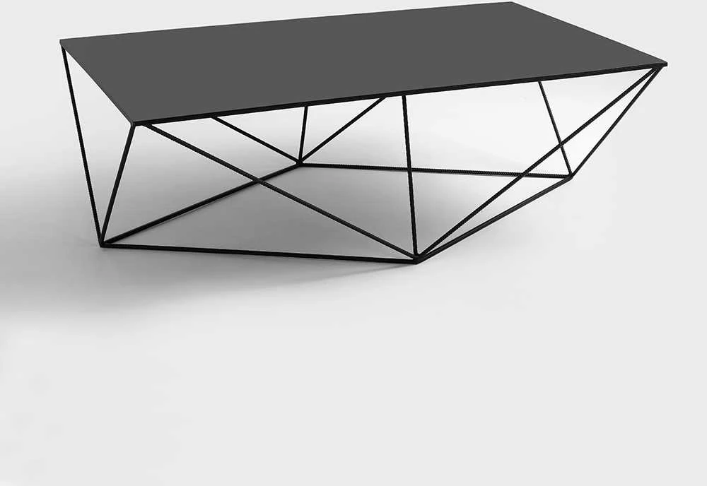 Customform Kavos staliukas, MEMO SOLID WOOD, 100x60 cm, Juoda