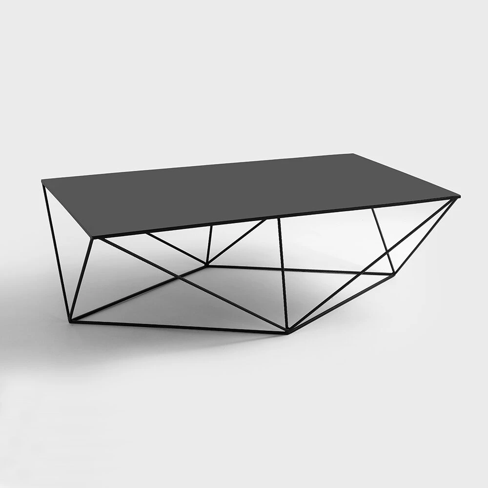 Customform Kavos staliukas, MEMO SOLID WOOD, 100x60 cm, Juoda