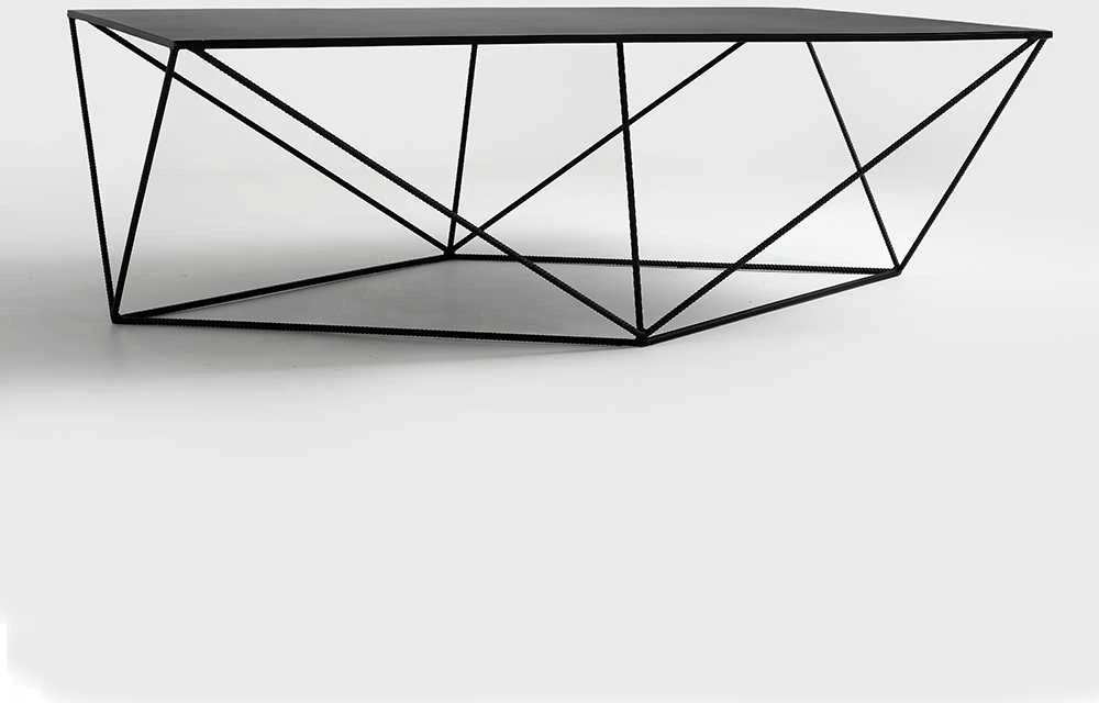 Customform Kavos staliukas, MEMO SOLID WOOD, 100x60 cm, Juoda