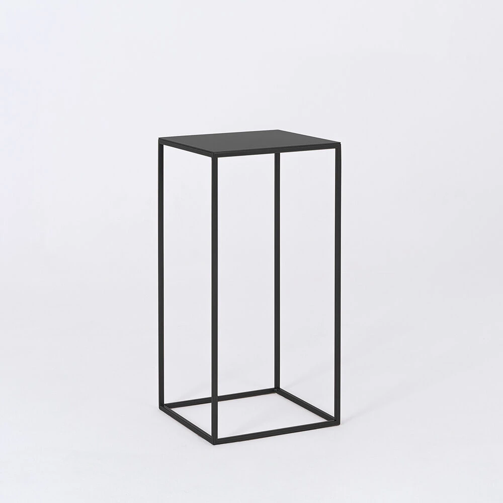 Customform Kavos staliukas / Šoninis staliukas, TENSIO METAL 30, 30x60 cm, Juoda