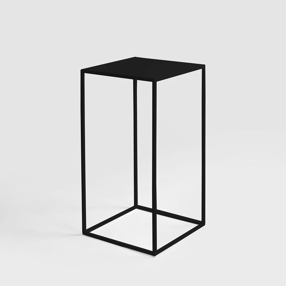 Customform Kavos staliukas / Šoninis staliukas, TENSIO METAL 30, 30x60 cm, Juoda