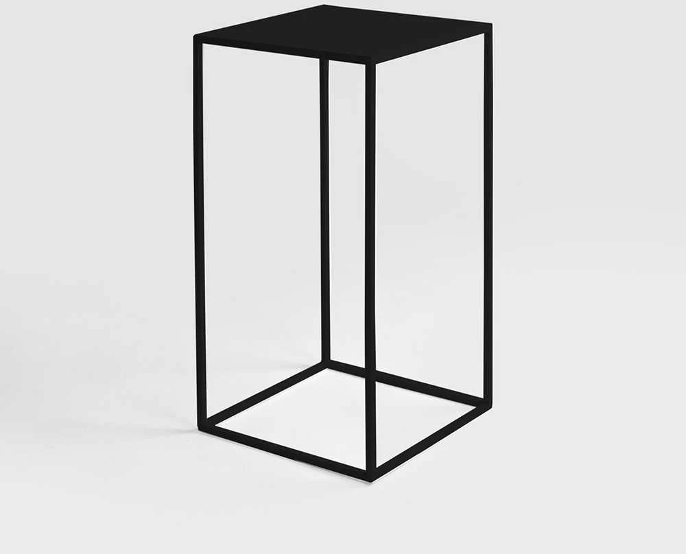 Customform Kavos staliukas / Šoninis staliukas, TENSIO METAL 30, 30x60 cm, Juoda