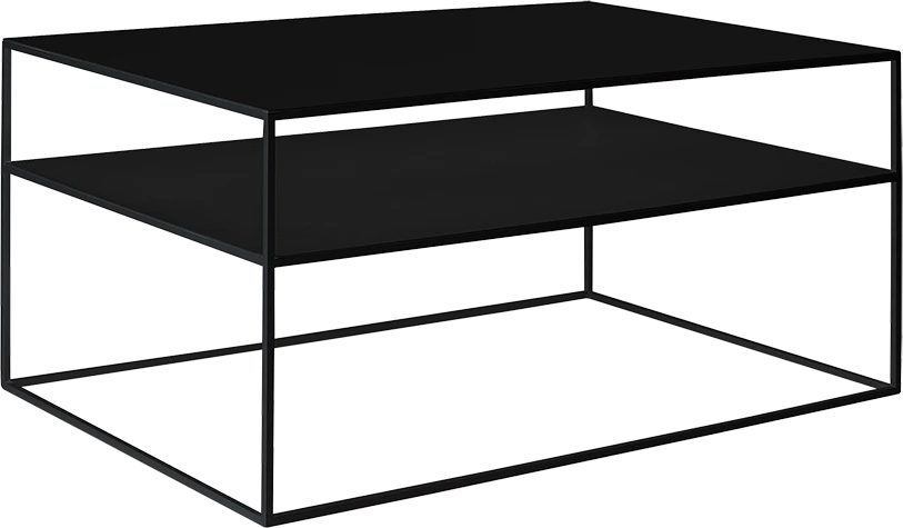 Customform Kavos staliukas, TENSIO 2 AUKŠTO METALAS, 100x60 cm, Juoda