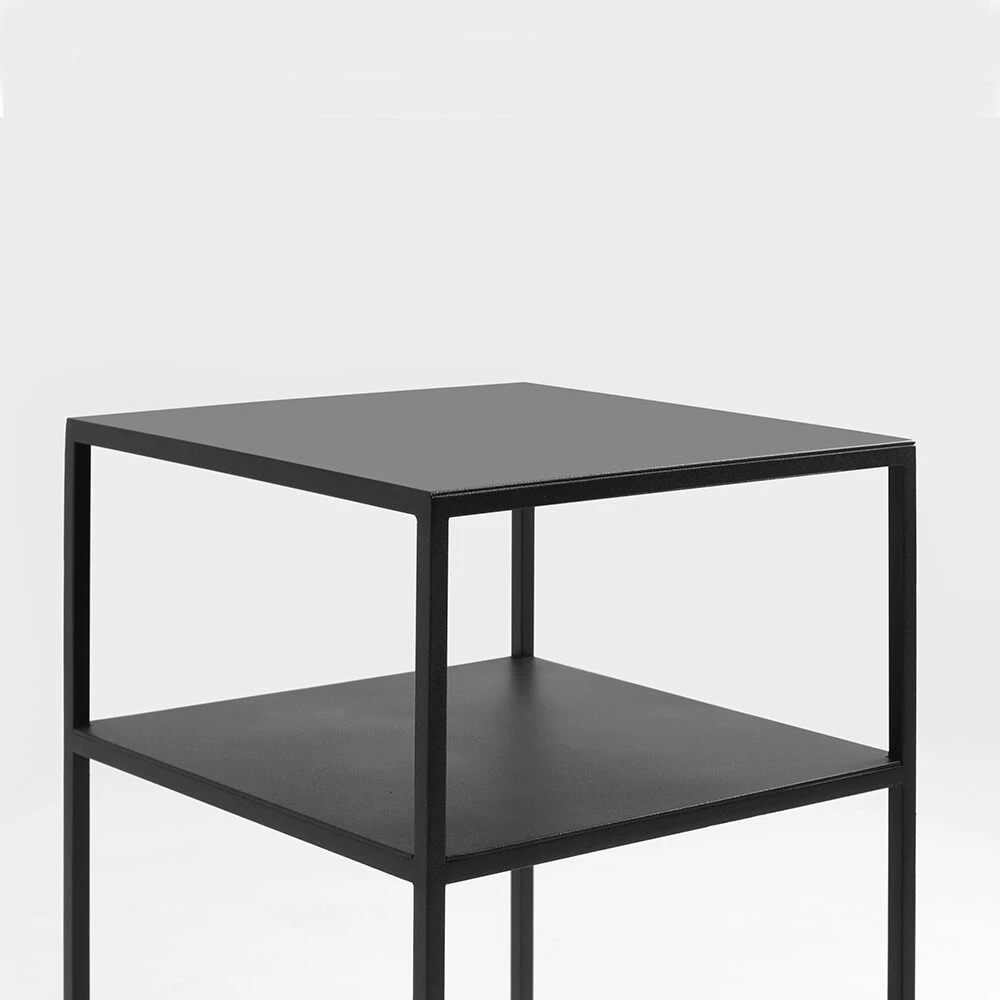 Customform Kavos staliukas, TENSIO 2 AUKŠTŲ METALAS 30, 0.3x0.3x0.6 m, Juoda