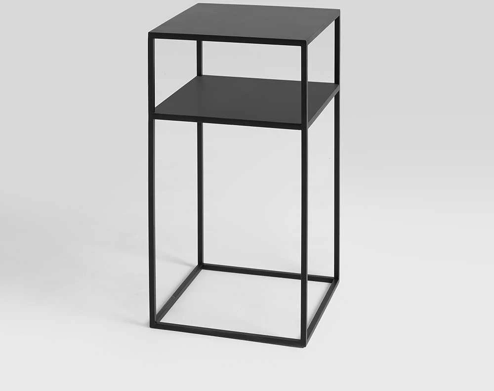 Customform Kavos staliukas, TENSIO 2 AUKŠTŲ METALAS 30, 0.3x0.3x0.6 m, Juoda