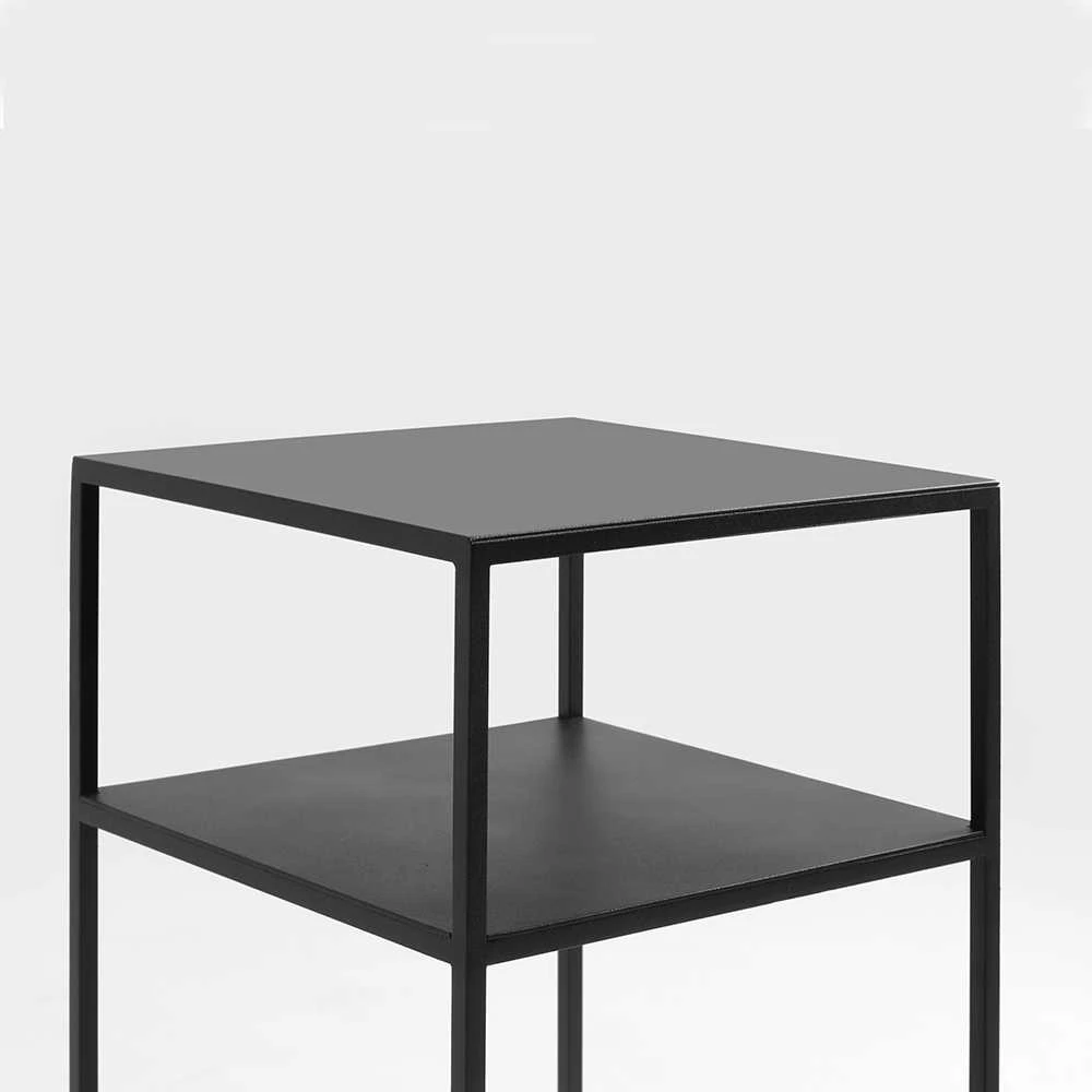 Customform Kavos staliukas, TENSIO 2 AUKŠTŲ METALAS 30, 0.3x0.3x0.6 m, Juoda