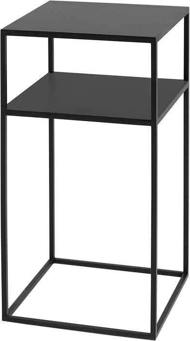 Customform Kavos staliukas, TENSIO 2 AUKŠTŲ METALAS 30, 0.3x0.3x0.6 m, Juoda