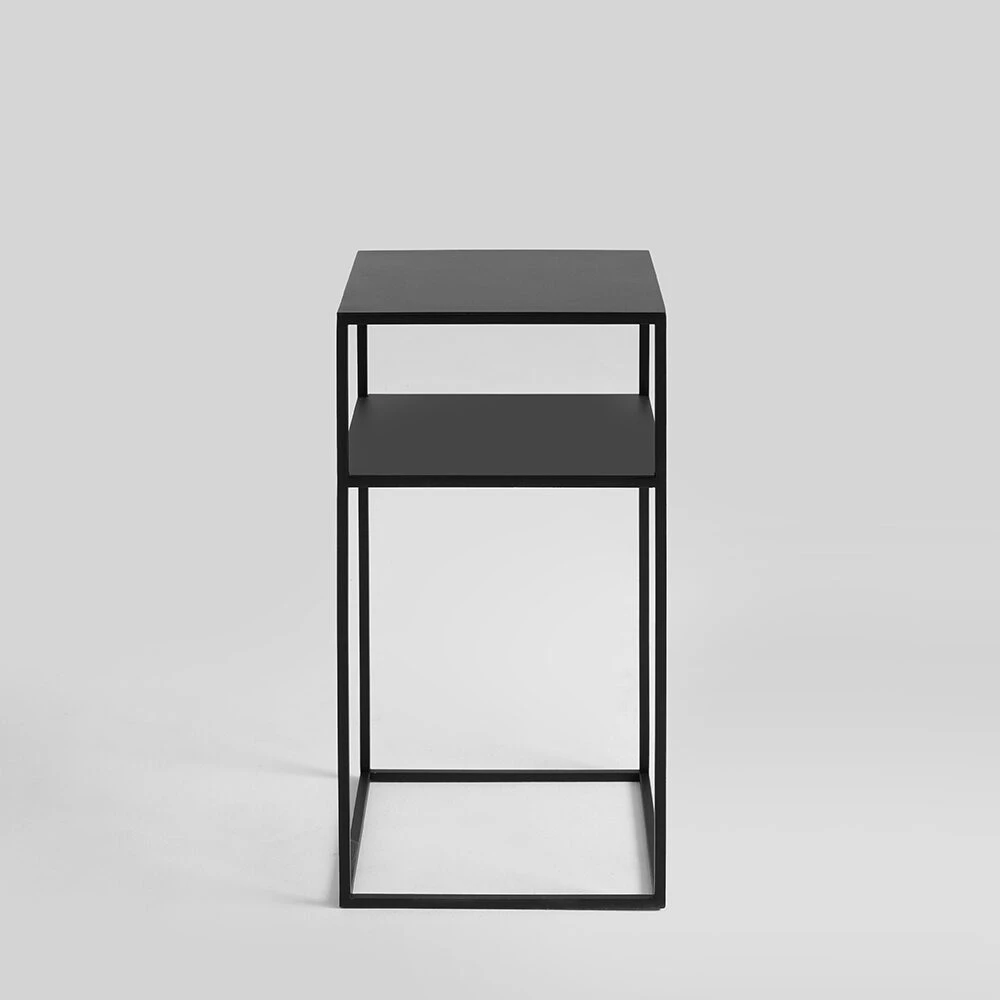 Customform Kavos staliukas, TENSIO 2 AUKŠTŲ METALAS 30, 0.3x0.3x0.6 m, Juoda
