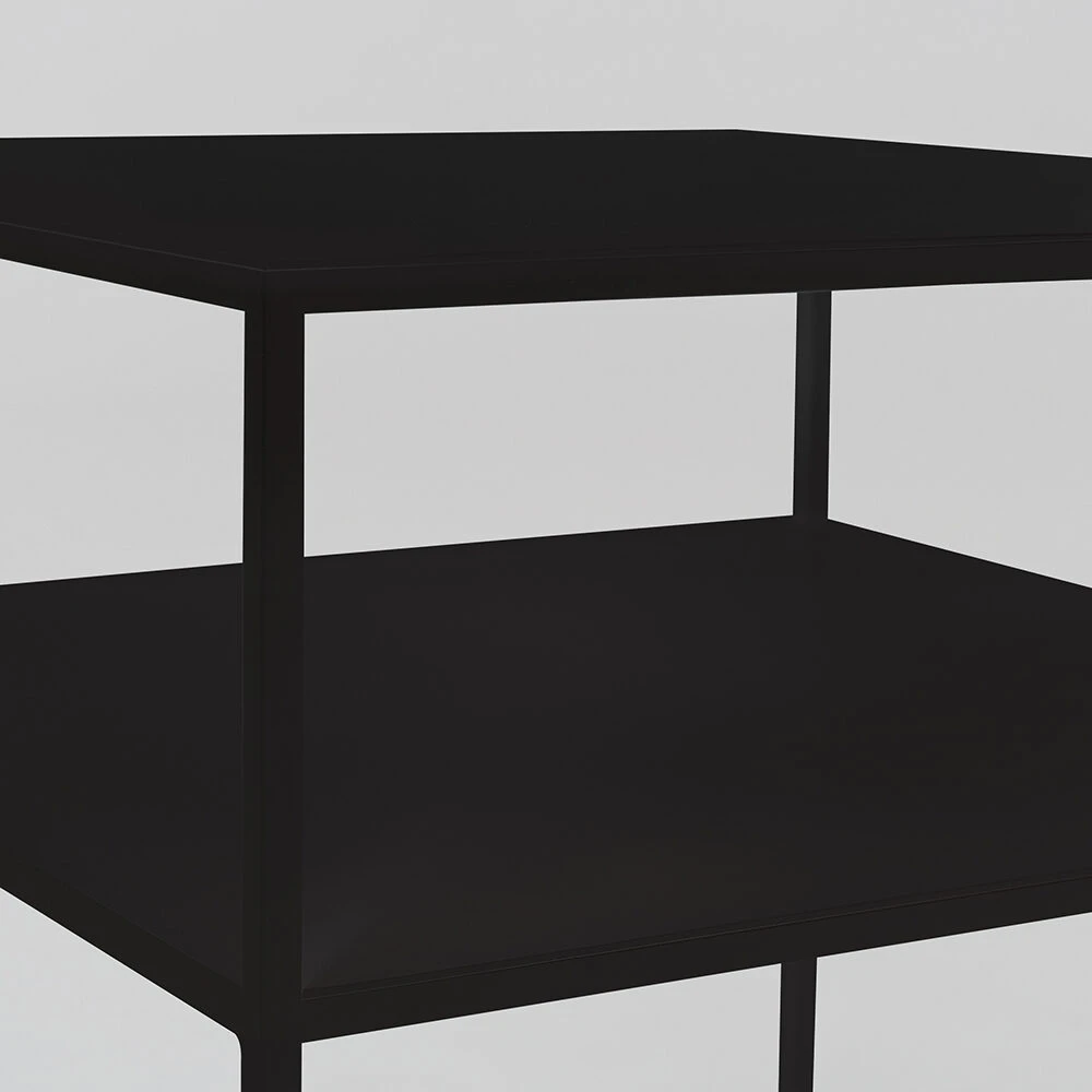 Customform Kavos staliukas, TENSIO 2 FLOOR METAL 50, 50x50x45 cm, Juoda