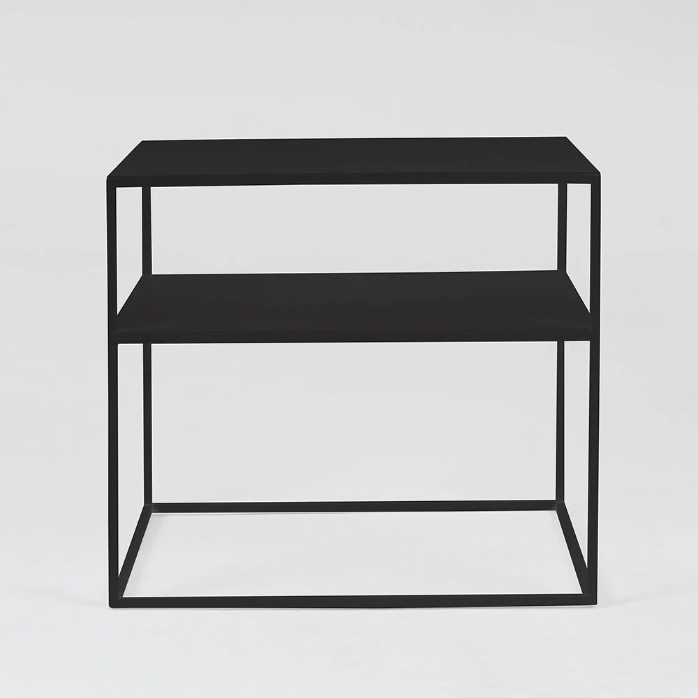 Customform Kavos staliukas, TENSIO 2 FLOOR METAL 50, 50x50x45 cm, Juoda