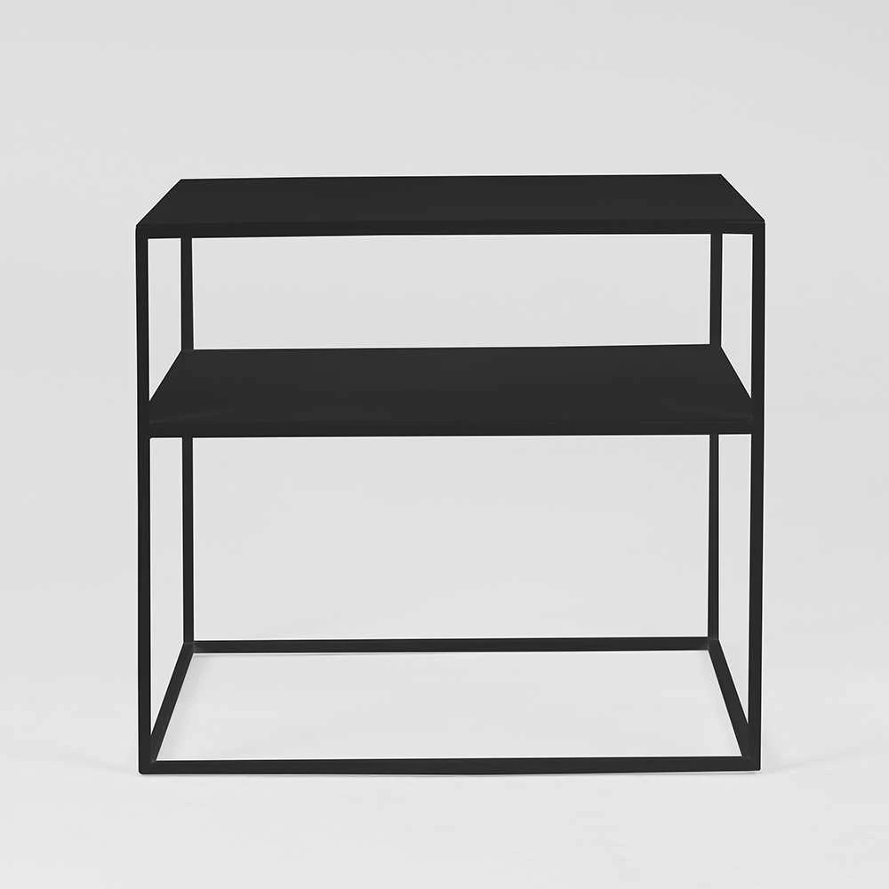 Customform Kavos staliukas, TENSIO 2 FLOOR METAL 50, 50x50x45 cm, Juoda