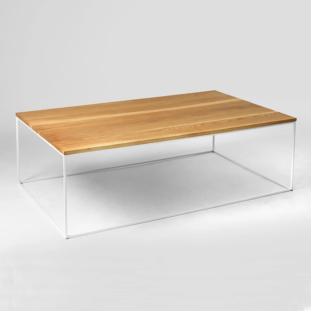 Customform Kavos staliukas, TENSIO MASIVINĖ MEDIENA, 140x80 cm, Baltas Ąžuolas