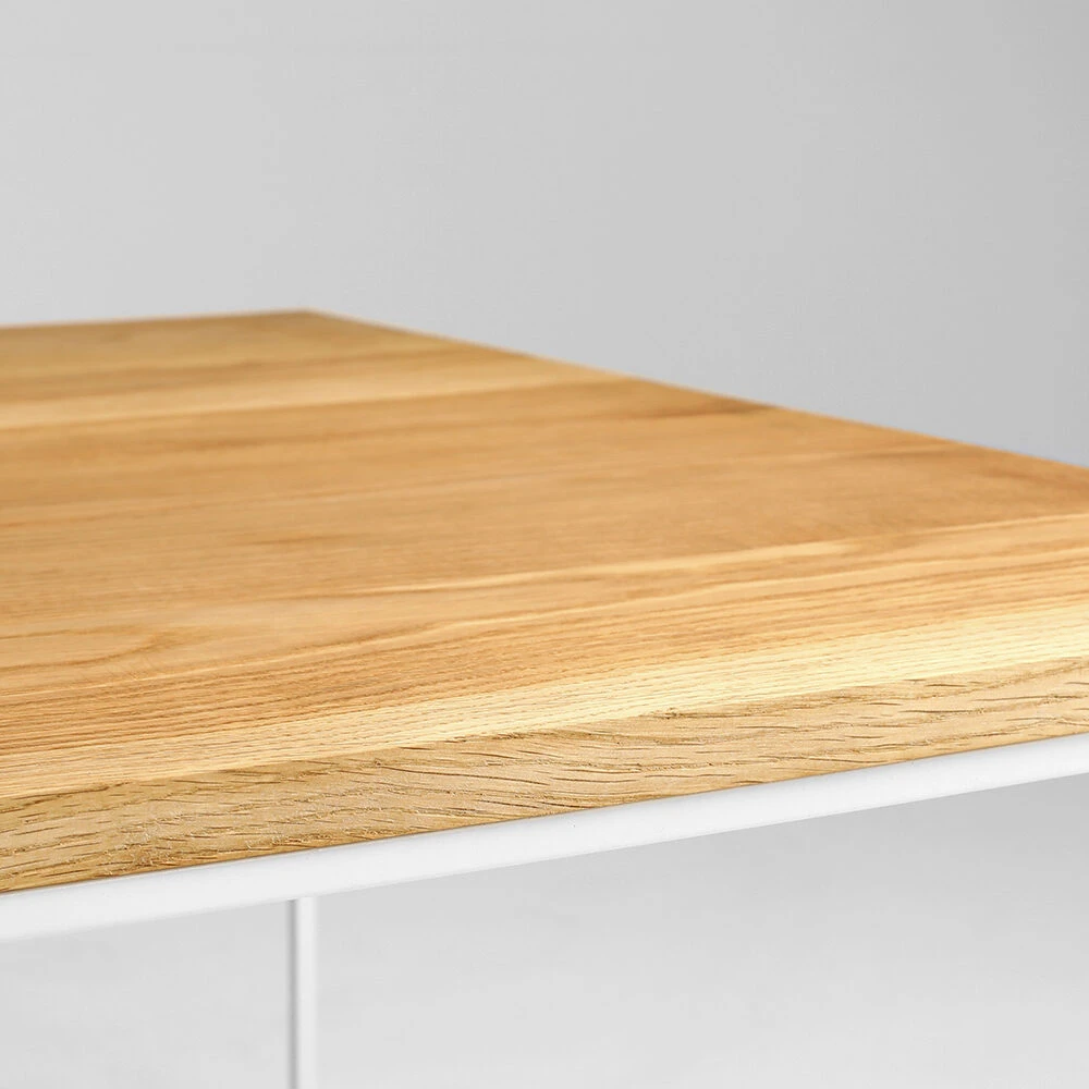 Customform Kavos staliukas, TENSIO MASIVINĖ MEDIENA, 140x80 cm, Baltas Ąžuolas