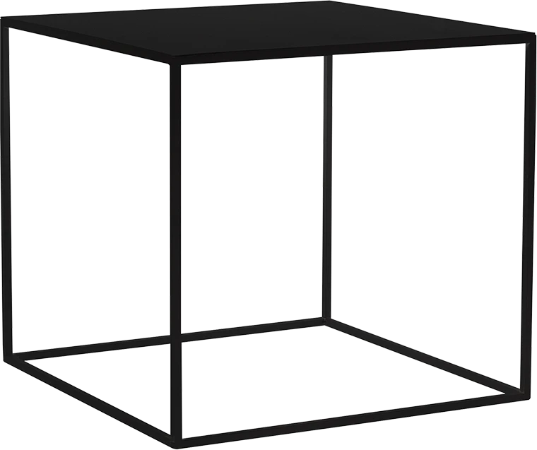 Customform Kavos staliukas, TENSIO METAL 50, 0.5x0.5x0.45 m, Juodas