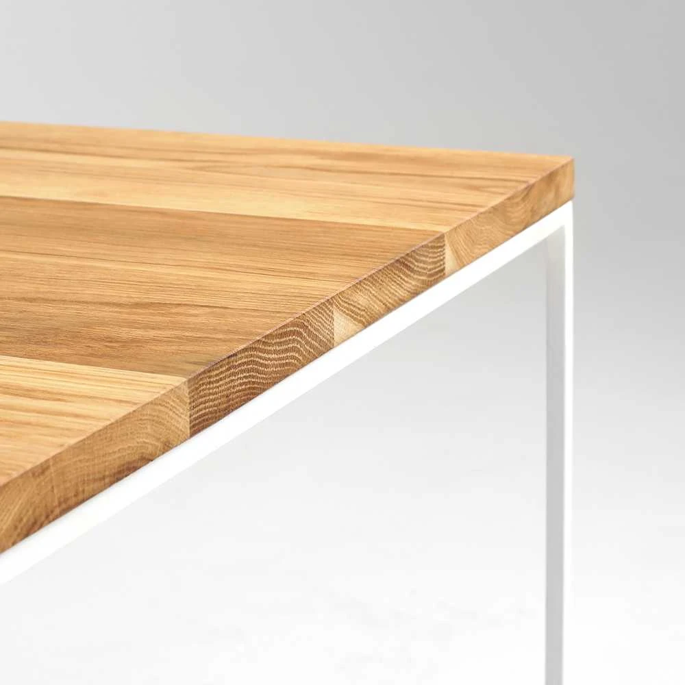 Customform Kavos staliukas, TENSIO WOOD, 100x100 cm, Baltas
