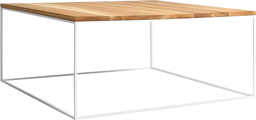 Customform Kavos staliukas, TENSIO WOOD, 100x100 cm, Baltas