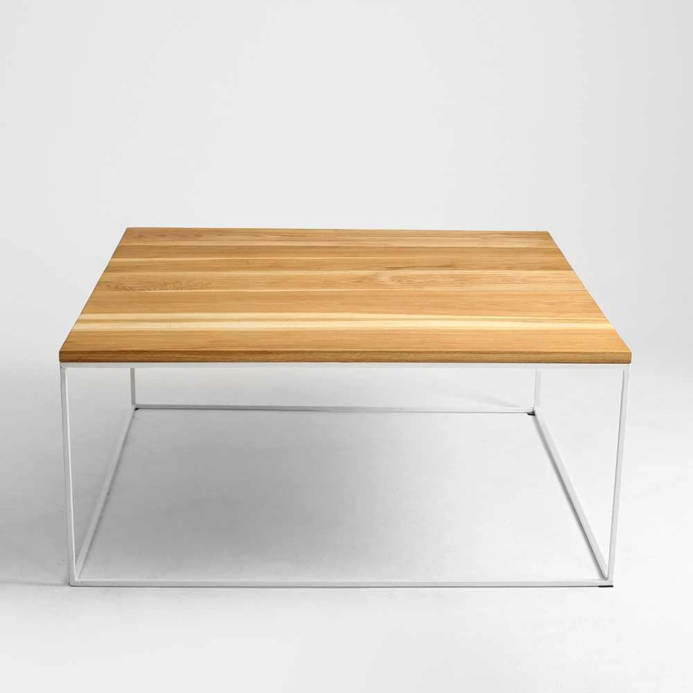 Customform Kavos staliukas, TENSIO WOOD, 100x100 cm, Baltas