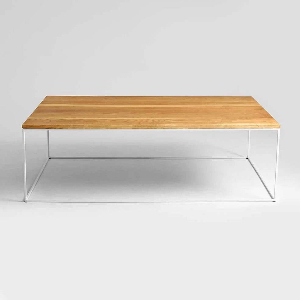Customform Kavos staliukas, TENSIO WOOD, 100x60 cm, Baltas
