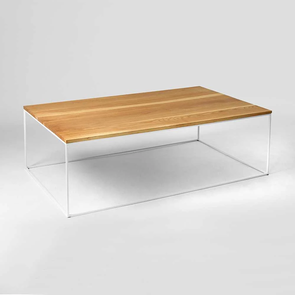 Customform Kavos staliukas, TENSIO WOOD, 100x60 cm, Baltas