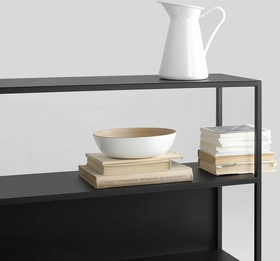 Customform Knygų lentyna, HYLLER, 150x75 cm, Juoda