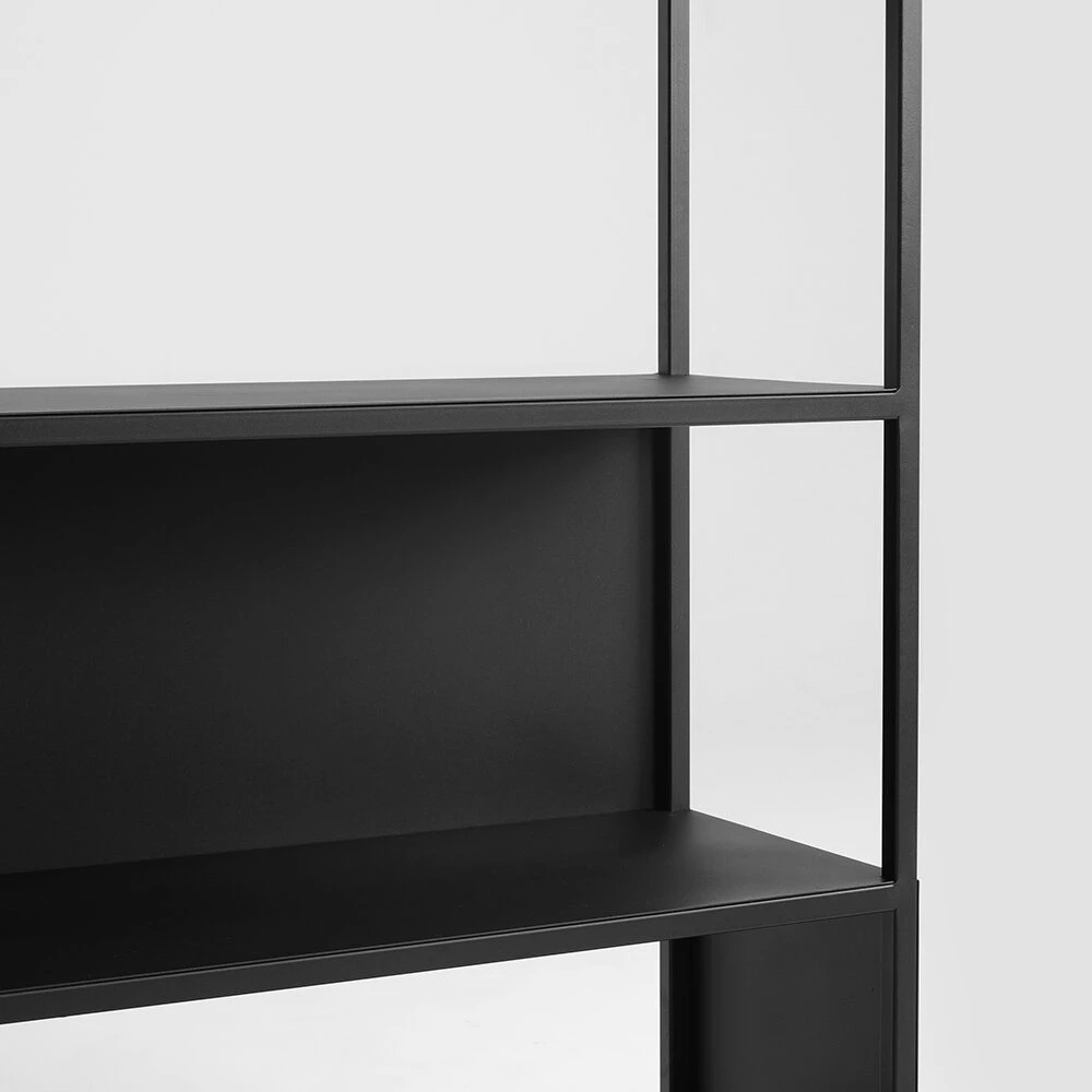 Customform Knygų lentyna, HYLLER, 150x75 cm, Juoda