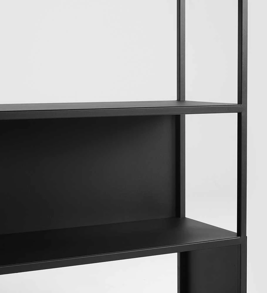 Customform Knygų lentyna, HYLLER, 150x75 cm, Juoda