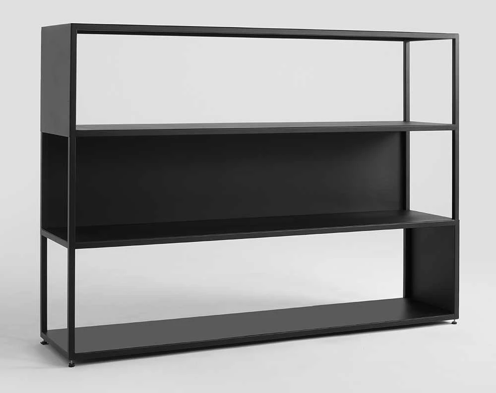 Customform Knygų lentyna, HYLLER, 150x75 cm, Juoda