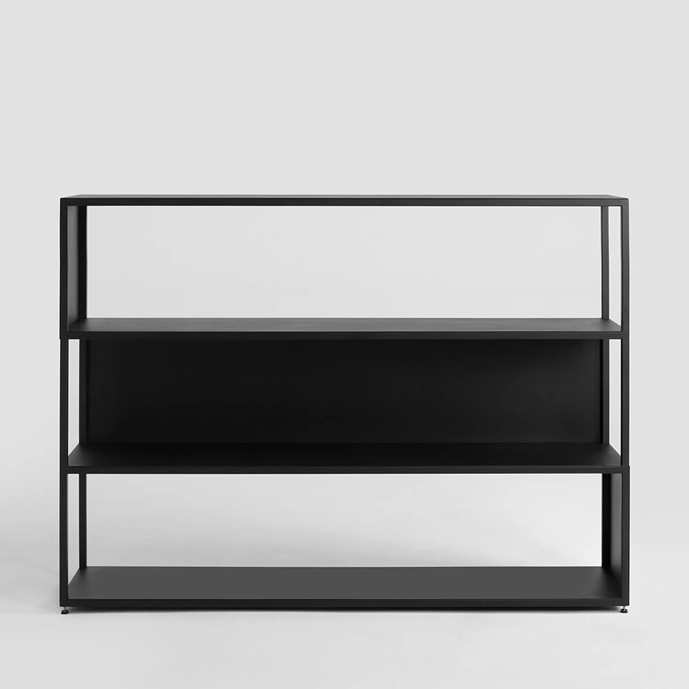 Customform Knygų lentyna, HYLLER, 150x75 cm, Juoda