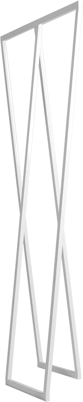 Customform Knygų stovas, HYLLER SIDE, 150x75 cm, Baltas