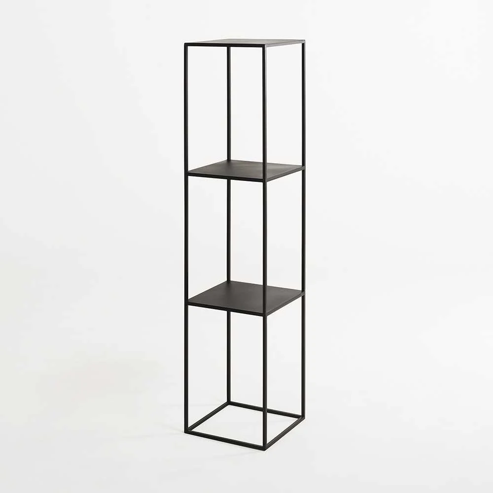 Customform Knygų stovas, TENSIO PILLAR 3F, 140x30 cm, Juoda