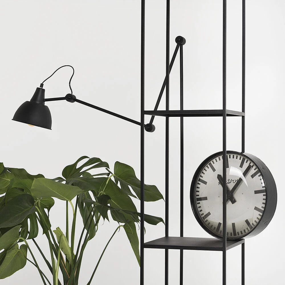 Customform Knygų stovas, TENSIO PILLAR 3F, 140x30 cm, Juoda