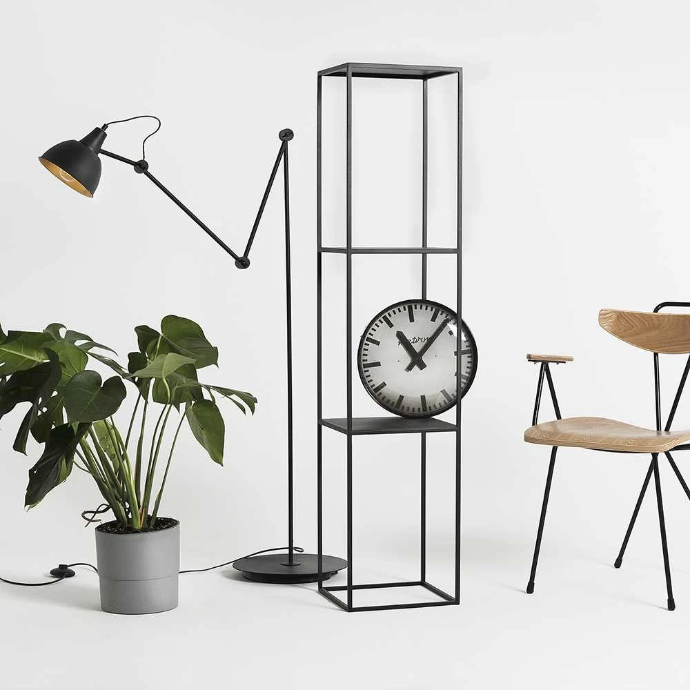 Customform Knygų stovas, TENSIO PILLAR 3F, 140x30 cm, Juoda