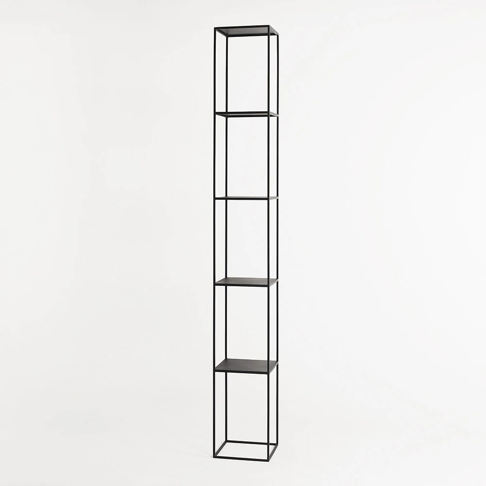 Customform Knygų stovas, TENSIO PILLAR 5F, 230x30 cm, Juoda