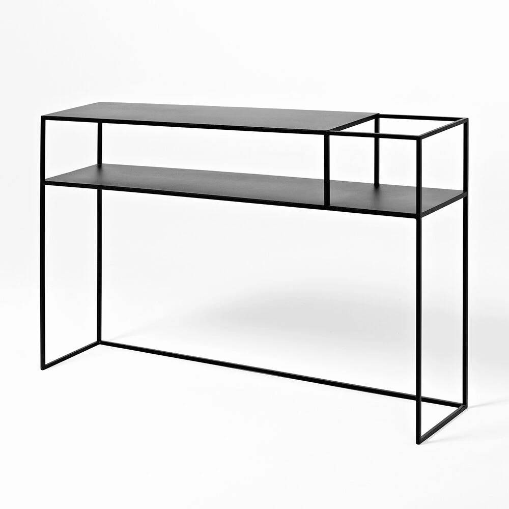 Customform Konsolė, OBROOS METAL 100, 0.3x1x0.75 m, Juoda