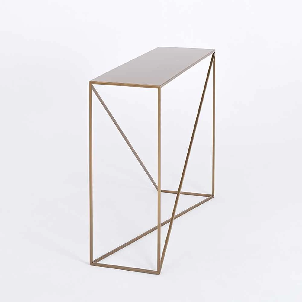 Customform Konsolinis stalas, "Senso Flower" metalas, 120x25 cm, Auksinis
