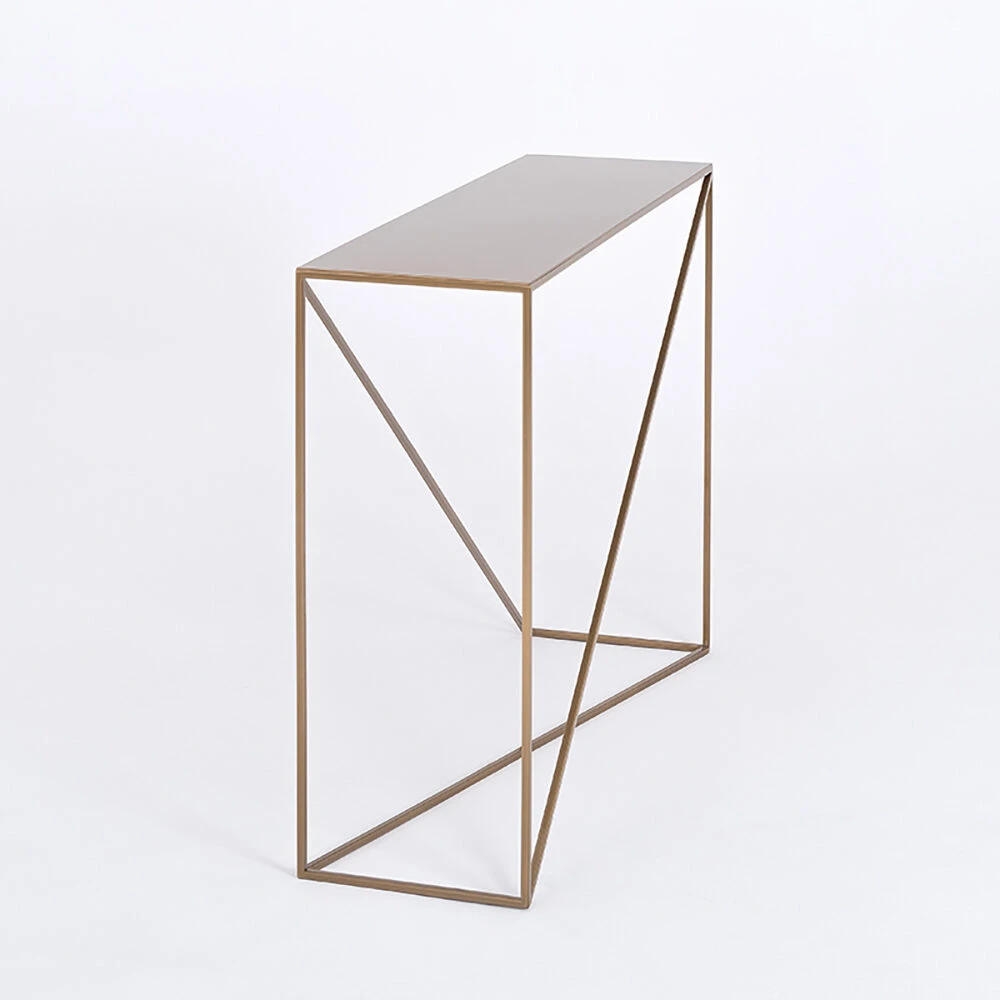 Customform Konsolinis stalas, "Senso Flower" metalas, 120x25 cm, Auksinis