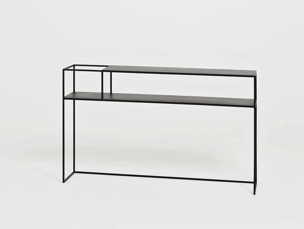 Customform Konsolinis stalas, Senso Flower Metalas, 120x25 cm, Juoda